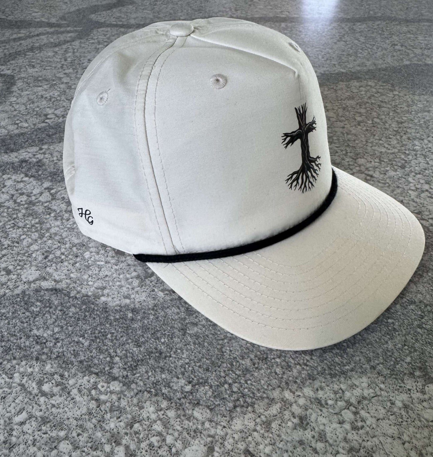 Cross Roots Rope Hat Embroidered